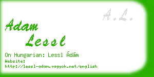 adam lessl business card